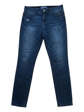 Democracy AbSolution Skinny Ankle Jeans Dark Wash Distressed Corecore Size 6